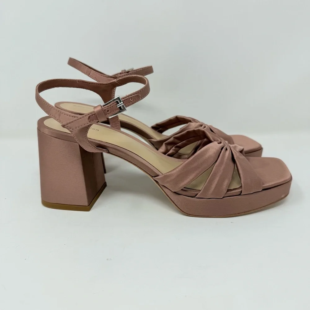 New Reformation Maize Platform Heeled Sandals Sz US 10